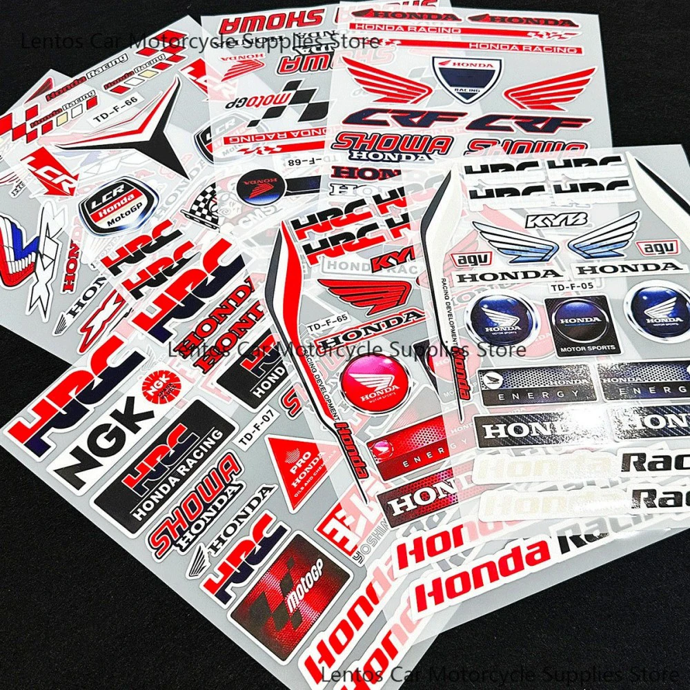 دراجة نارية تعديل ملصقات خوذة عاكسة هوندا رياضة السيارات أجنحة الأحلام شعار خزان الوقود و مربع خلفي ديكور الشارات #4
