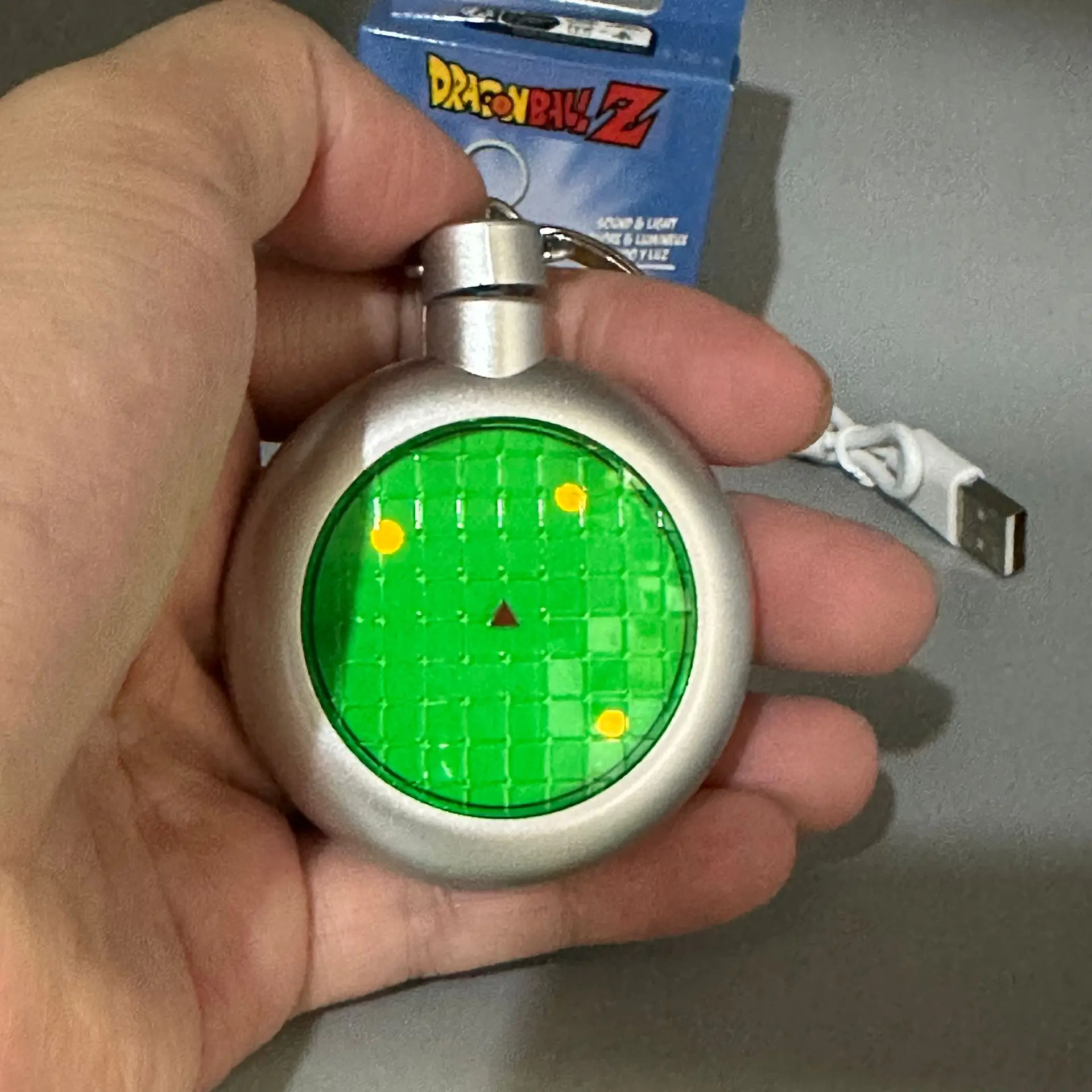 cartoon Dragon Ball Radar Keychain usb Rechargeable with Sound Light Backpack pendant phone Ornament Collectible kids Gifts toys view 6