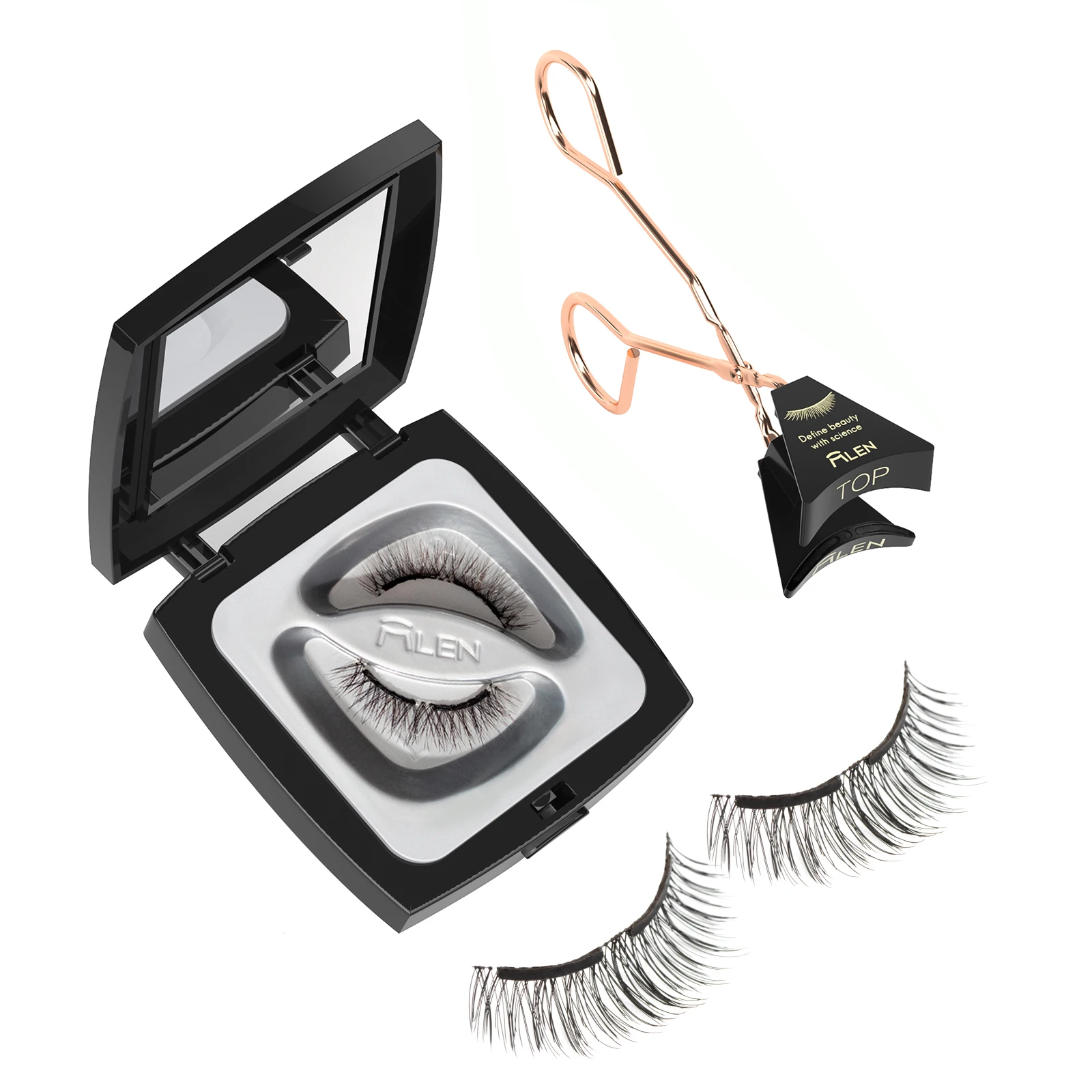 Mlen provide label bendable eyelashes Soft Magnetics Eyelashes Extension NO Eyeliner or Glue Needed Natural Look Eyelashes Set