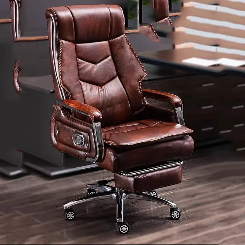 Footrest Swivel Office Chair Accent Tan Study Living Room Lounge Modern Office Chair Minimalism Silla De Escritorio Furniture