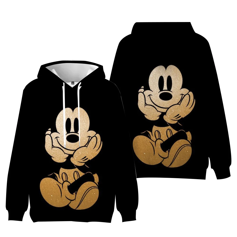 2024 Autumn Street Harajuku Fashion Women\'s Top Christmas New Mickey and Minnie Pattern Children\'s Casual Hoodie y2k