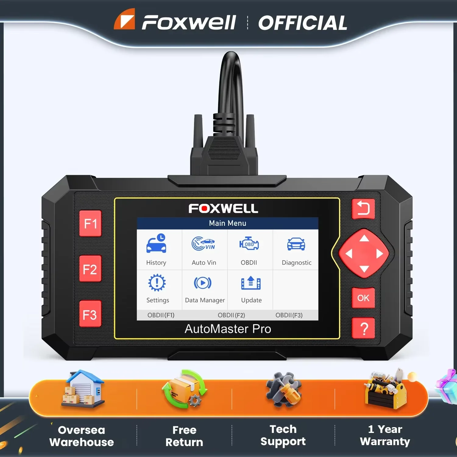 

FOXWELL NT604 Elite OBD-II Auto Scanner ABS SRS Engine Transmission Code Reader OBD-II Live Data Car Diagnostic Tool Free Update