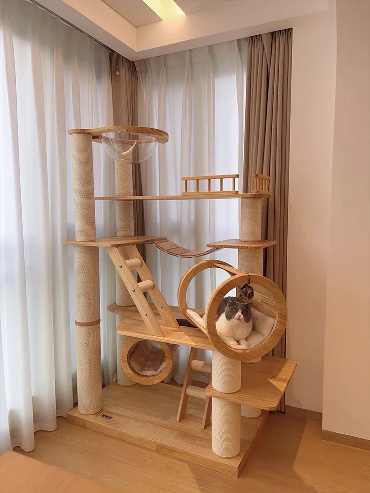 nest tree integrated multi-storey castle imported wooden cat villa