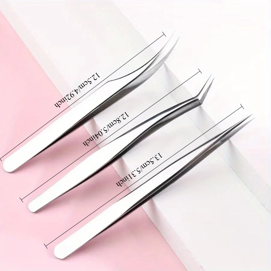ステンレス製まつげピンセット、つけまつげ移植用、まつげアーティスト用まつげ移植ピンセット、ゴールデンフェザークリップギフト