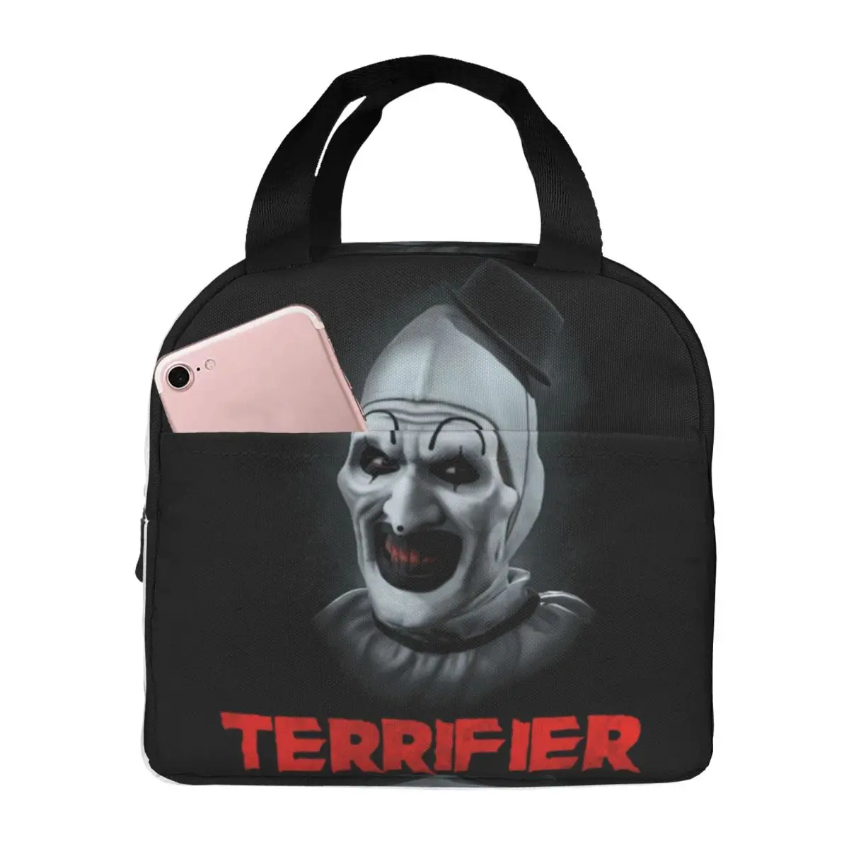 Halloween Horror Movie Terrifiers Insulated Lunch Tote Bag for Women Resuable Thermal Cooler Bento Box Work School Travel