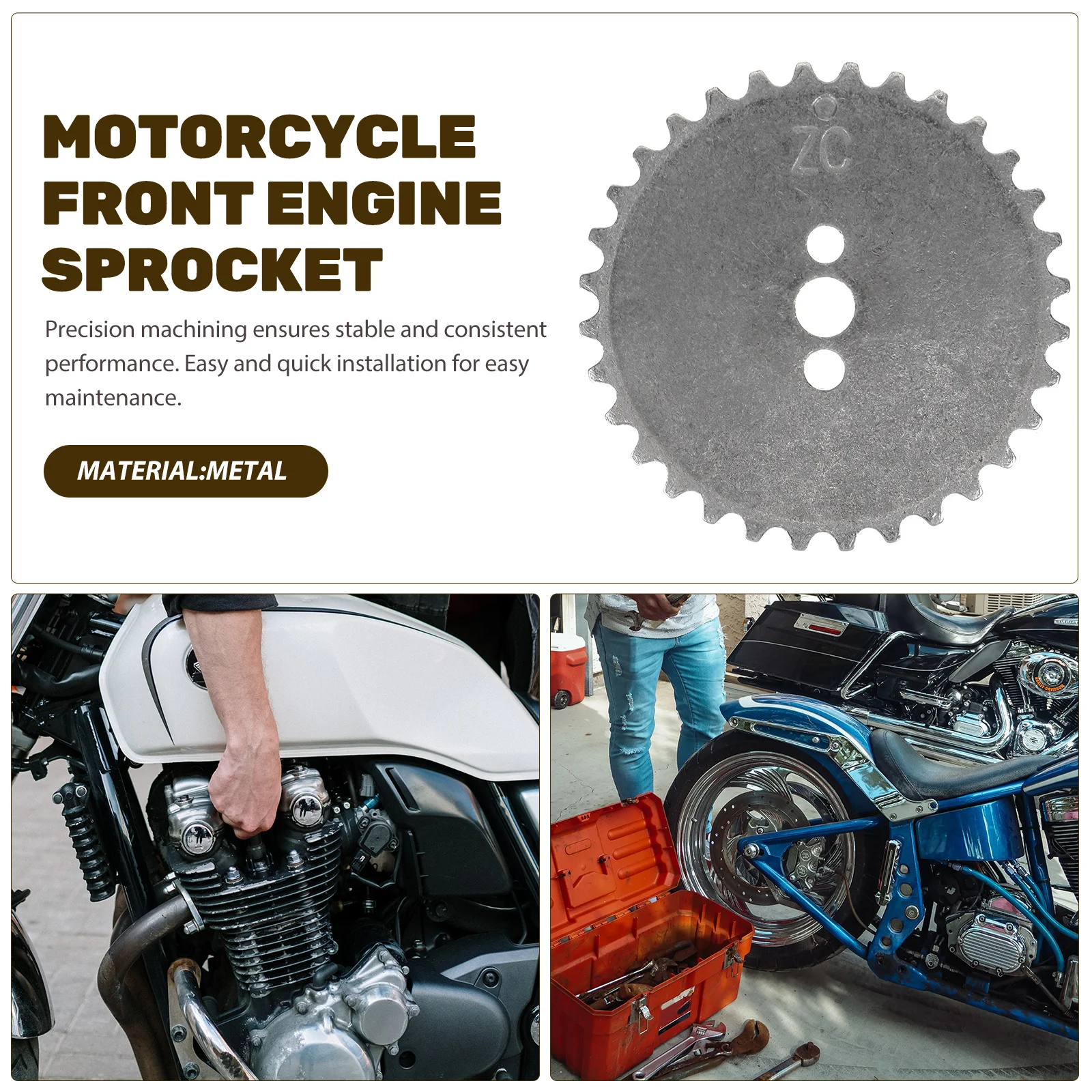 

Motorcycle Timing Wheel 2-hole 32-teeth DY110-2F-2E-15A-20A-52 Engine Sprocket ATV Quad Dirt Bike Metal Durable Precision