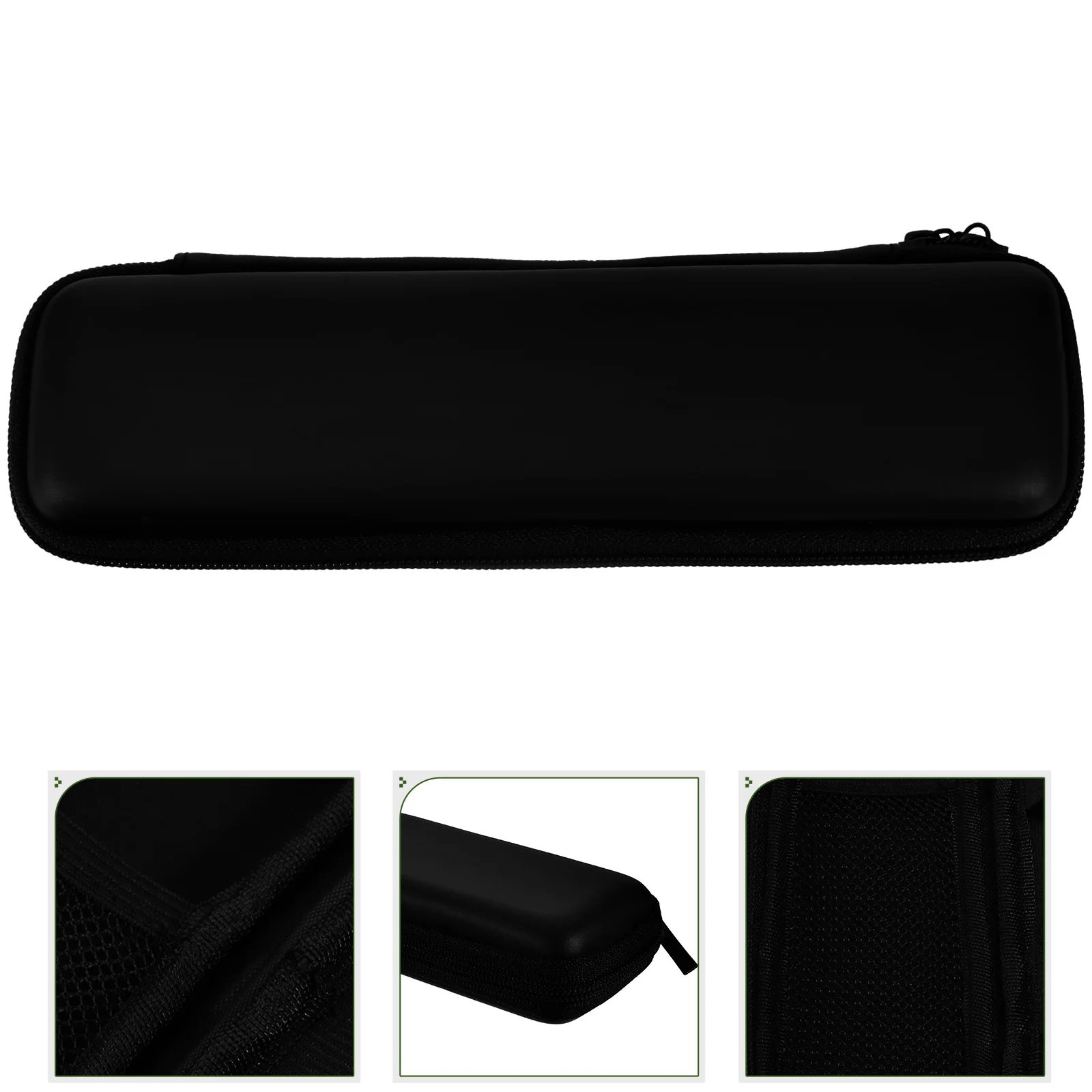 

Black Eva Hard Shell Pen Case Secure Pencil Holder with Mesh Pocket Elastic Strap for Fountain Stylus Touch Pen Storage