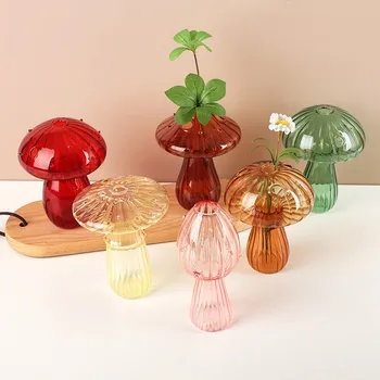 Transparent Mushroom Glass Flower Vase 1