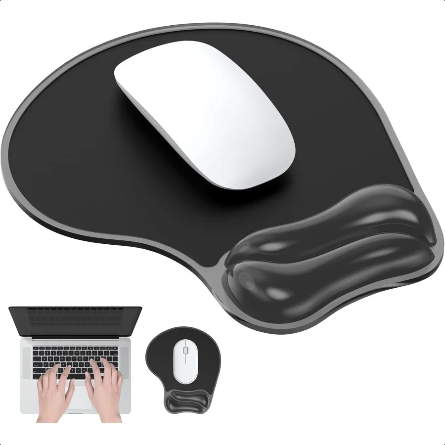 

Mouse Pad with Wrist Rest Ergonomic Mouse pad Gel Comfortable Computer Wrist port for Laptop Pain Relief Mousepad with NonSlip