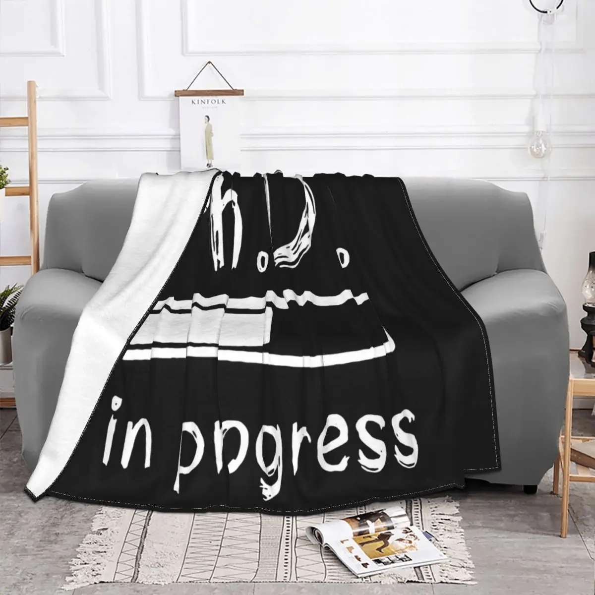 Phd Phd Loading Funny Progress Bar New Style Summer Leisure Natural Design Size S'5Xl Fitness Throw Blanket