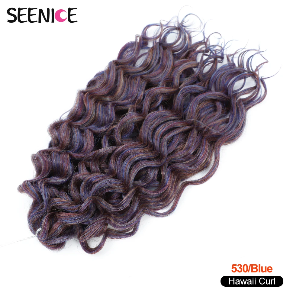 18 24 “Synthetische Diepe Golvende Twist Gehaakt Haar Afro Krullen Water Golf Gehaakte Vlechten Ombre Bruine Vlechten Hair Extensions Voor Vrouwen - afbeelding 1