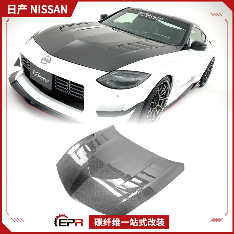 

Подходит для деталей модификации Nissan RZ34 400Z из углеродного волокна, капота двигателя, передней крышки, пористого рассеивания тепла