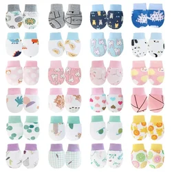 2 Pairs Baby Anti Scratching Soft Cotton Gloves Newborn Protection Face Scratch Anti-Grab Mittens Kids Infant Handguard Supplies