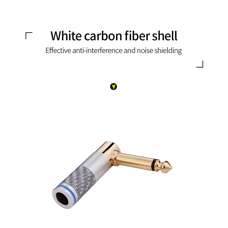 YYTCG 6.35mm wtyczka Mono do miksera mikrofon gitara złącza głośnikowe 90 stopni Adapter Audio 6.5mm złącze lutowane męskie