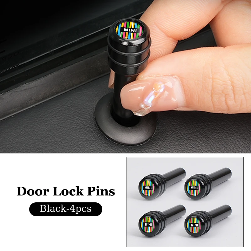 2/4Pcs Car Aluminum Alloy Door Lock Pins Rods Knobs For MINI Cooper One JCW Countryman Clubman Cabrio Paceman R60 R57 R55 R53