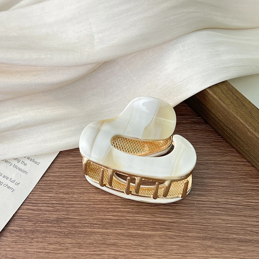 1 Stück Haarklammer im koreanischen Stil aus Acetat-Legierung, Retro-Haarspange mit Wolkenmotiv, schicke und vielseitige Haarklammer mit Persönlichkeit – Detail 12
