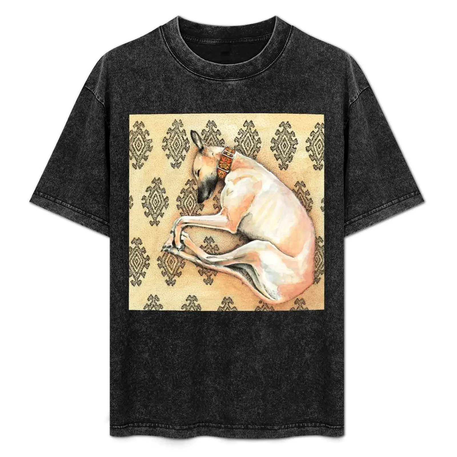 

Sleeping Greyhound T-Shirt Work Outdoor T-Shirt for Men