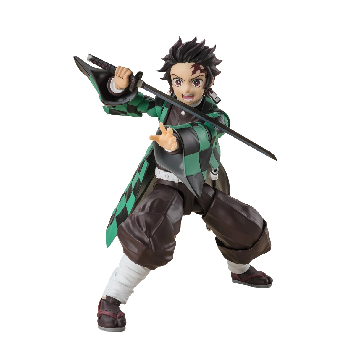 Véritable Bandai Original démon Slayer Figure modèle Kits S.H.Figuarts 1/12 figurines d'anime Kamado Tanjirou modèle d'action jouets cadeau