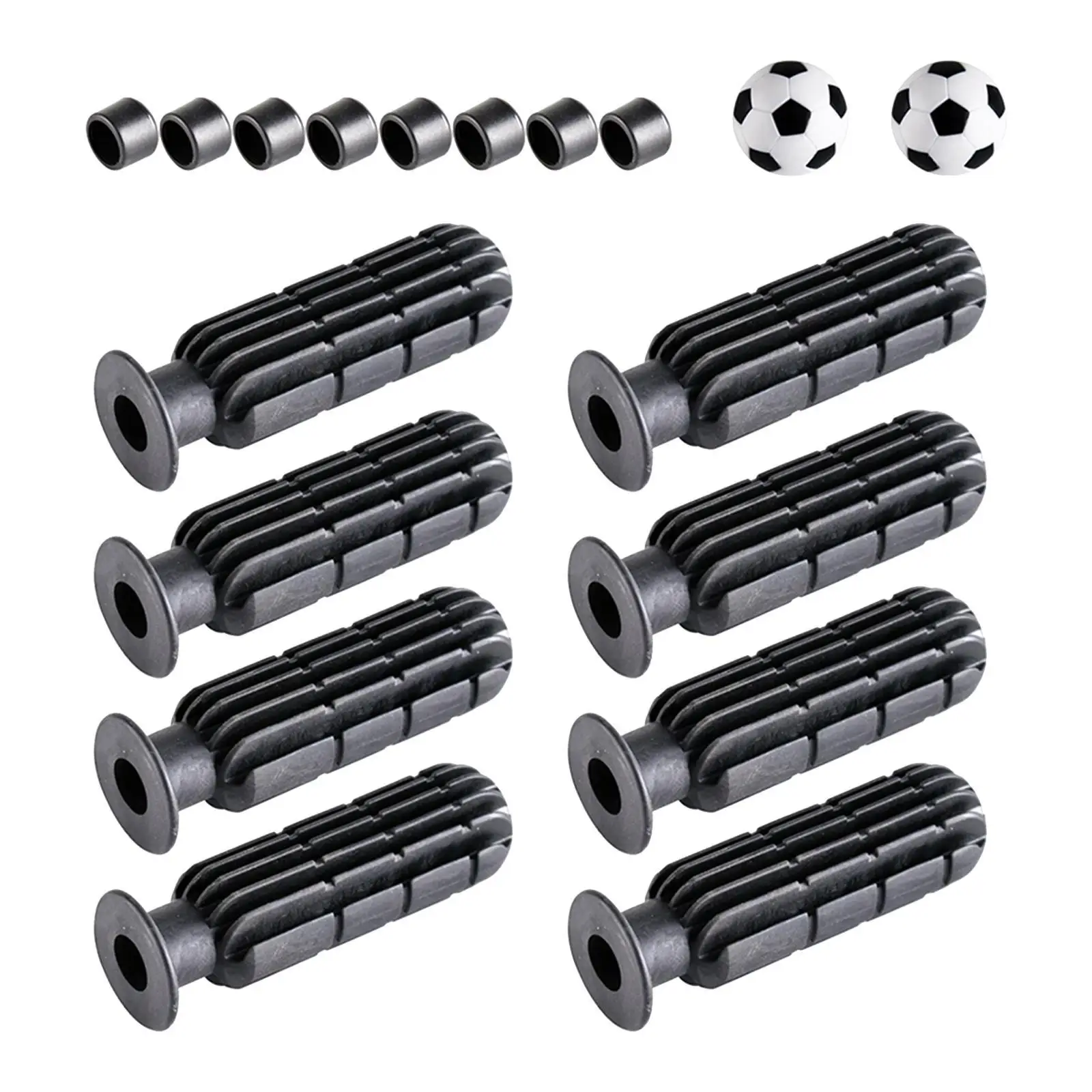 8x Foosball Game Handle Comfortable Gripping Kids Lightweight with End Plugs
