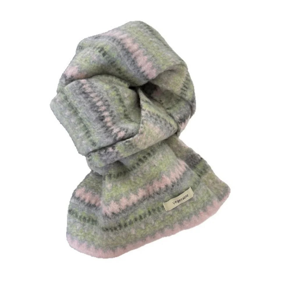 مزيج الصوف المرقعة وشاح المرأة هندسية مطبوعة رشاقته الشتاء اكسسوارات موضة الدافئة شال الأوشحة echarpe فام bufanda #3