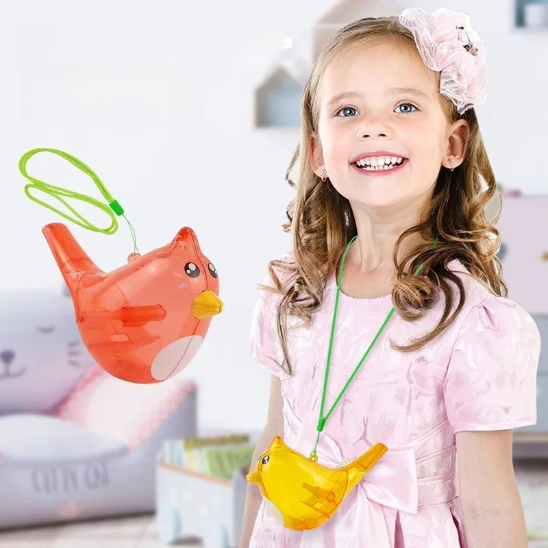 1 個面白い鳥笛子供用水鳥笛おもちゃ、サウンドメーカー子供の漫画の楽器のおもちゃ笛鳥