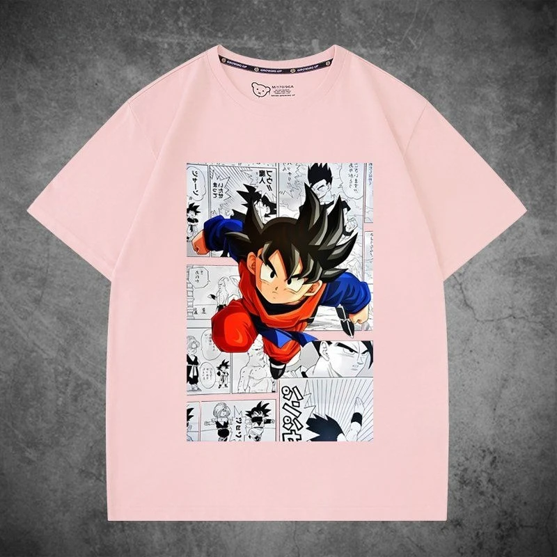 Dragon Ball Z Goku Manga Panel T-Shirt für Kinder und Erwachsene, Anime-Print, lässiges T-Shirt für Fans, Sommer-Baumwoll-Mode-Streetwear – Detail 7
