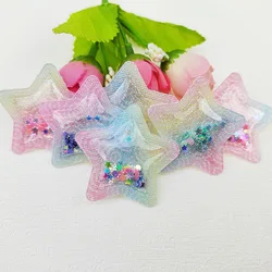 30 pz 4CM colorato trasparente PVC Star Filling shaker Applique per fai da te copricapo tornante fiocco Decor accessori