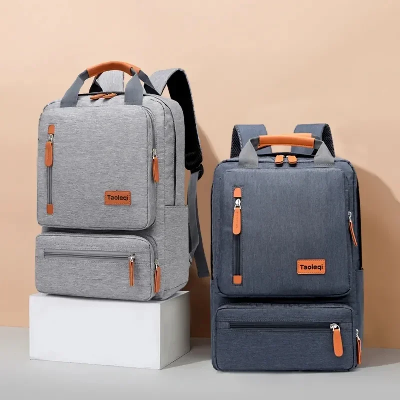 Casual Business Backpack For Men Light 15 inch Laptop Bag 2024 Waterproof Oxford Cloth Lady Anti-theft Travel Backpack Gray