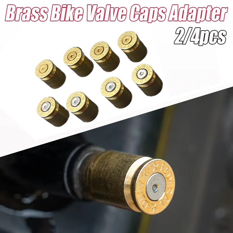 NEW Brass Bike Valve Caps Adapter Bicycle Tire Conversion Gas Dust Cover Car Accessories dropshipping