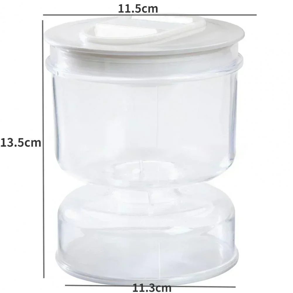 Sealed Jar for Pickle Home Wet and Dry Separation Pickle Jar with Flip Container and Strainer Hourglass Design Olives Container image 6