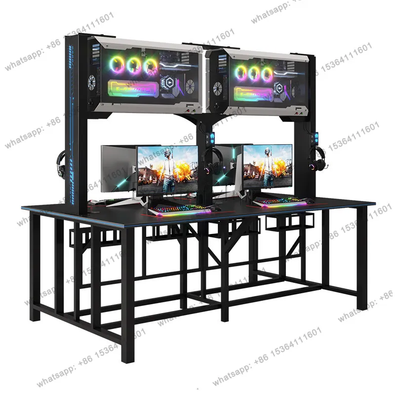 X4 Internet café e-sports hotel all-in-one locked anti-theft competitive game computer with chassis table and chair