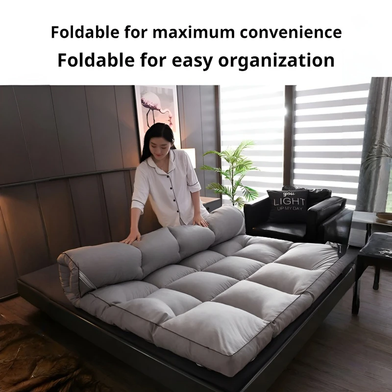 Foldable Summer Soft Cushion Quilt Tatami Bed Thickened Soft Mattress Feather Down Mattress image 5