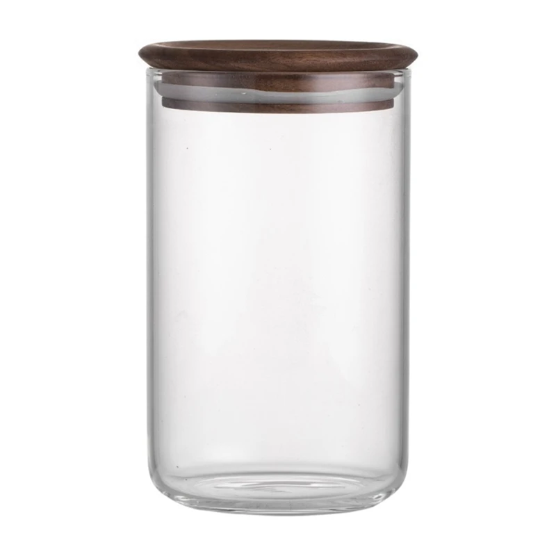 

Glass Food Grade Sealed Jar With Wooden Lid For Commercial Kitchen Storage, Japanese Style Sealed Storage Jar-FS-PHFU