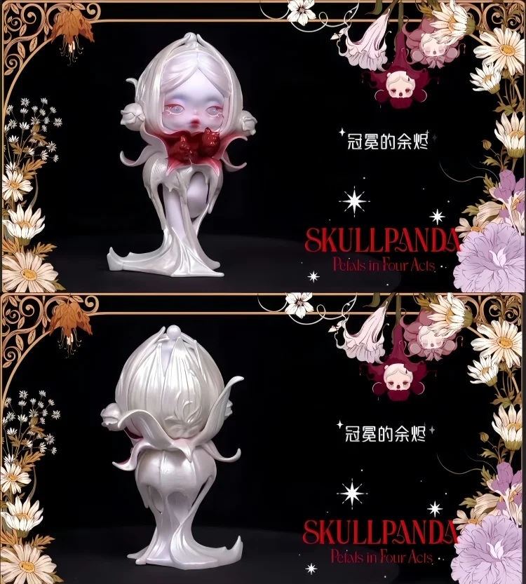 Authentische POPMART SKULLPANDA Petals In Four Acts Serie Blind Box Kawaii Anime Actionfigur Sammler-Puppe Mystery Box Spielzeug – Detail 6