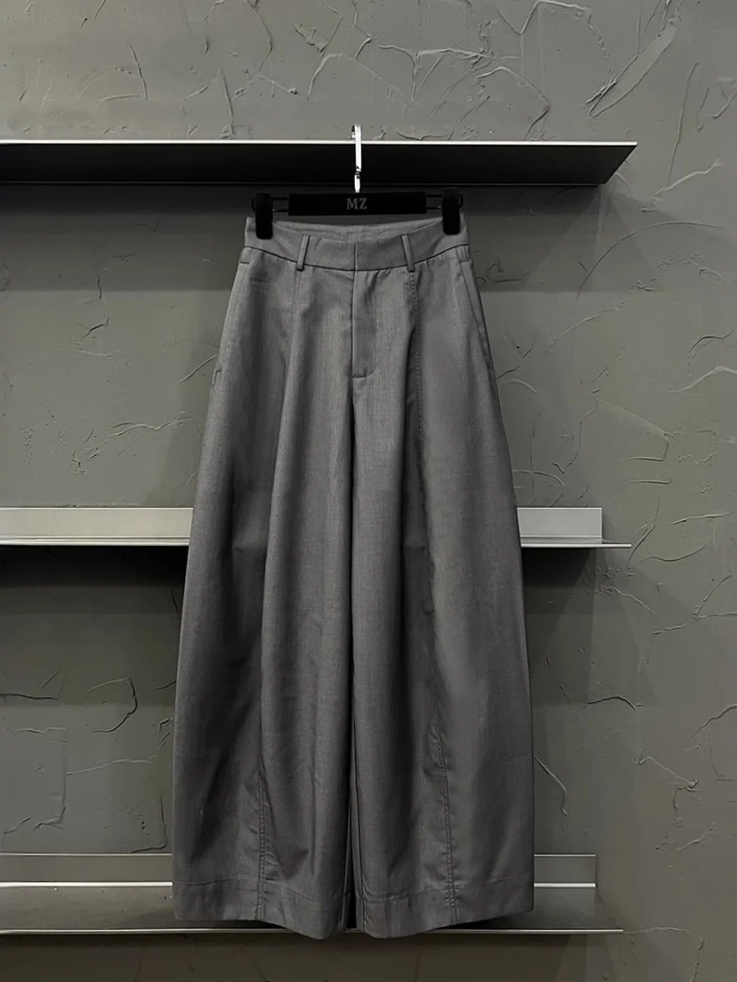 

Брюки-палаццо больших размеров с высокой талией, прямого кроя, в пол, женские, осенние, новые, стройнящие, свободные