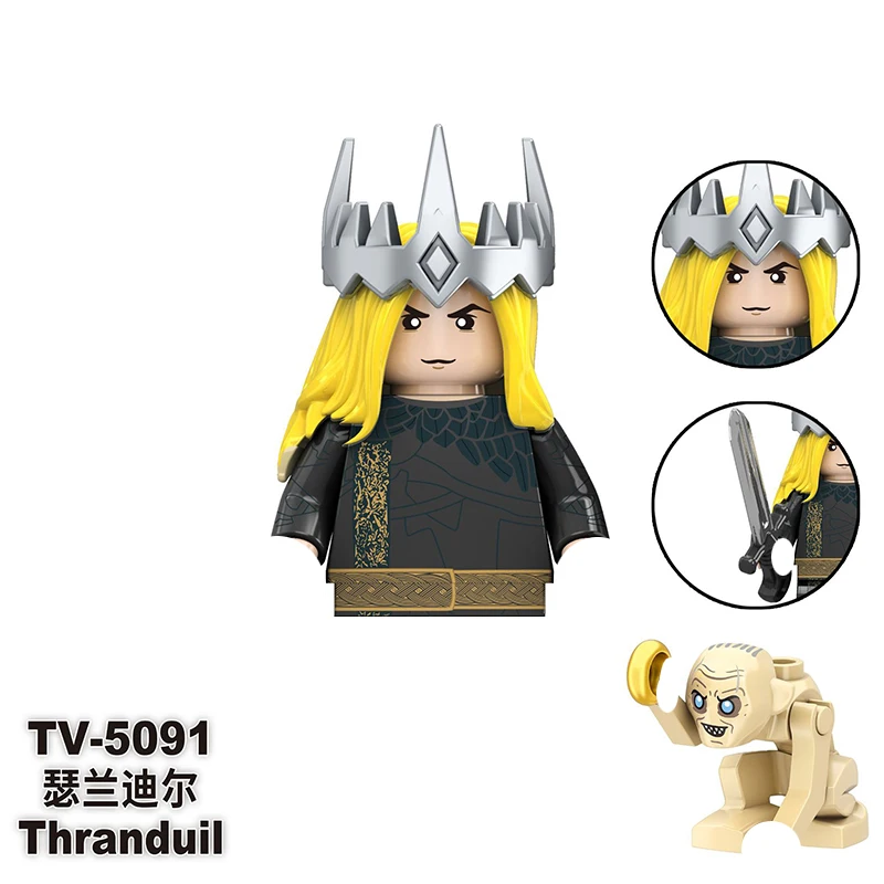 Herr der Ringe Hobbit Minifiguren Mittelalterliche Filmfiguren Bausteine Figuren DIY Zusammenbaubare Ziegelsteine Puppen Kreative Kollokation