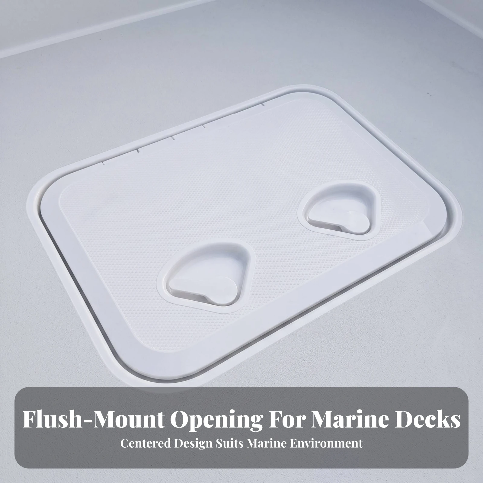 Marine Deck Hatch Cover Textured Hatch Cover with Pull Handles Recessed Handle Long-Lasting Boat Easy to Install for Mariners view 3