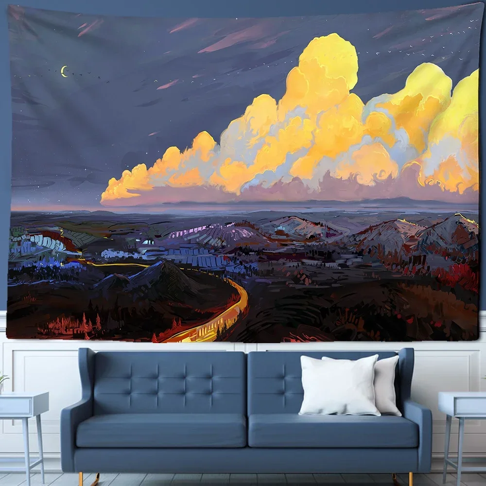 

Anime Scenery Tapestries Art Decoration Background Cloth Home Living Room Cool Decor Wall Hanging Beach Towel Tapestry