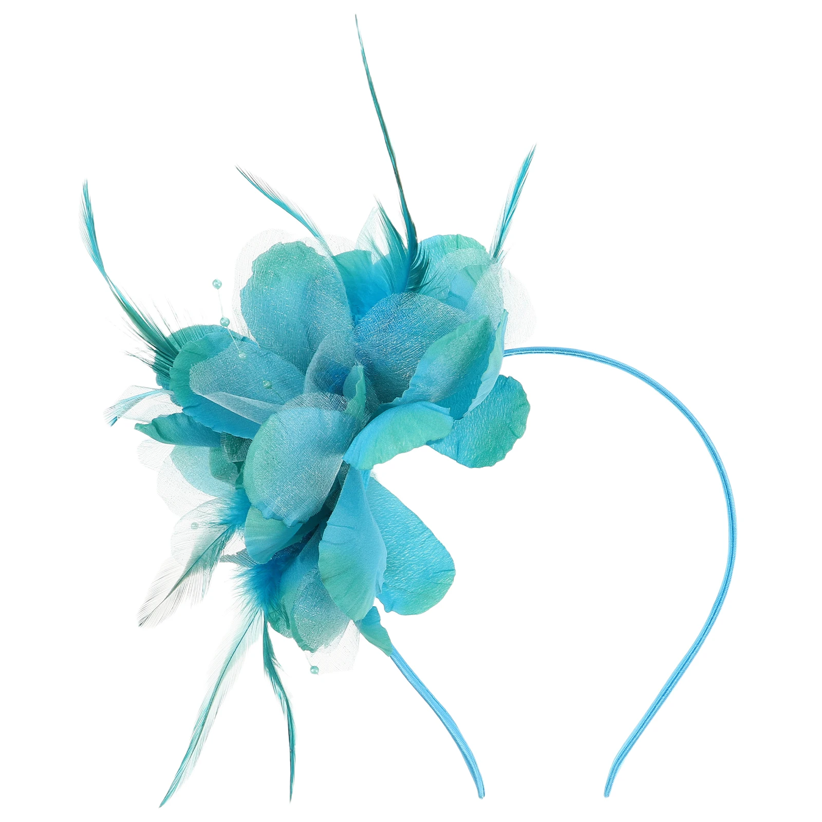 

Fascinator Headband Bridal Plume Hair Piece Lightweight Elegant Wedding Floral Headpiece Dance Performance Photography Accessory
