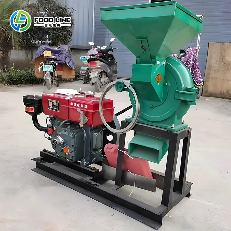 Custom Self Priming Feed Grinder, Multifunctional Corn Wheat Maize Soybean Crusher, Farm Animal Feed Mill Equipment