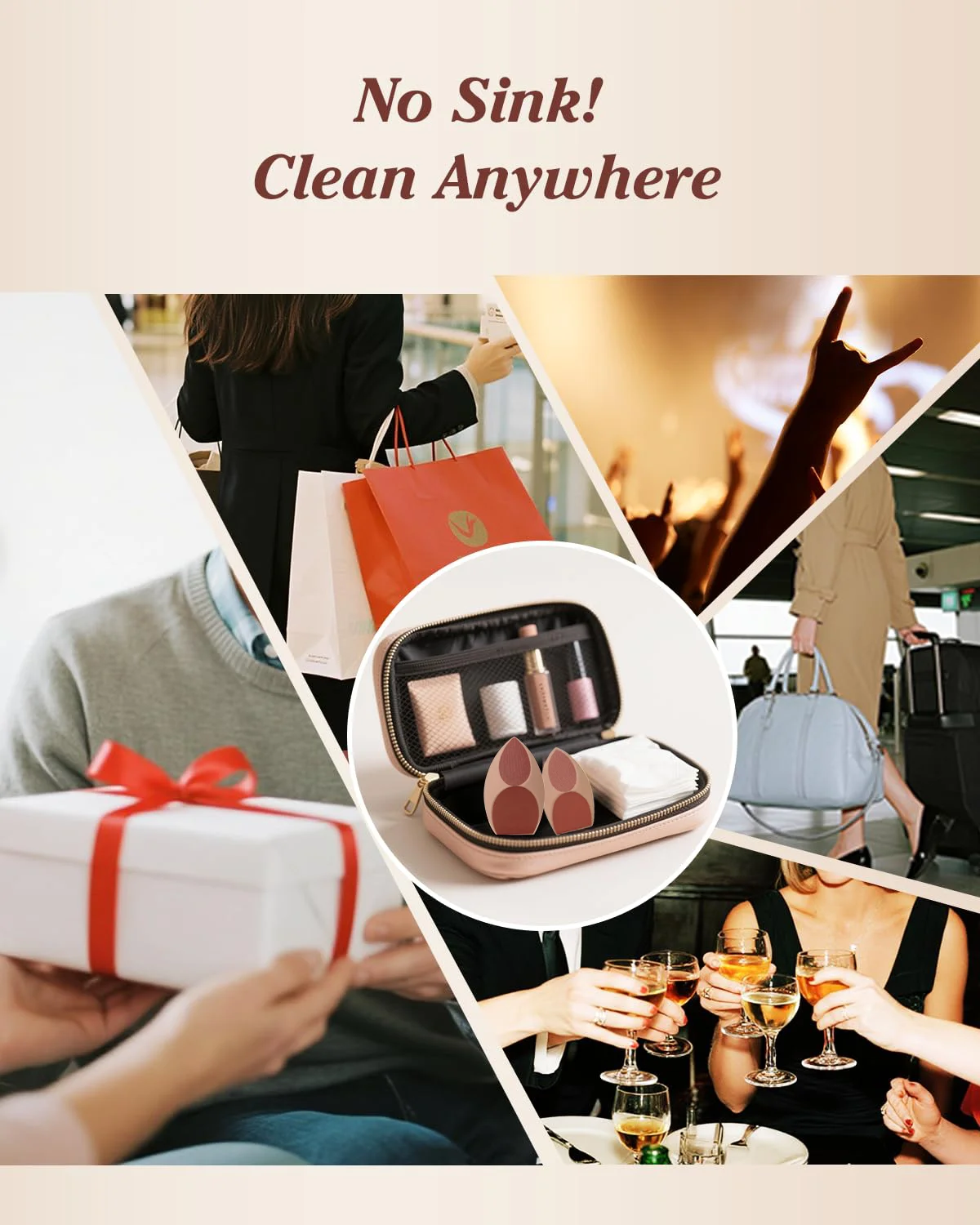 2 個水不要バレエメイクスポンジ美容スポンジブレンダー化粧パフファンデーションパウダークリームメイクアップアクセサリー