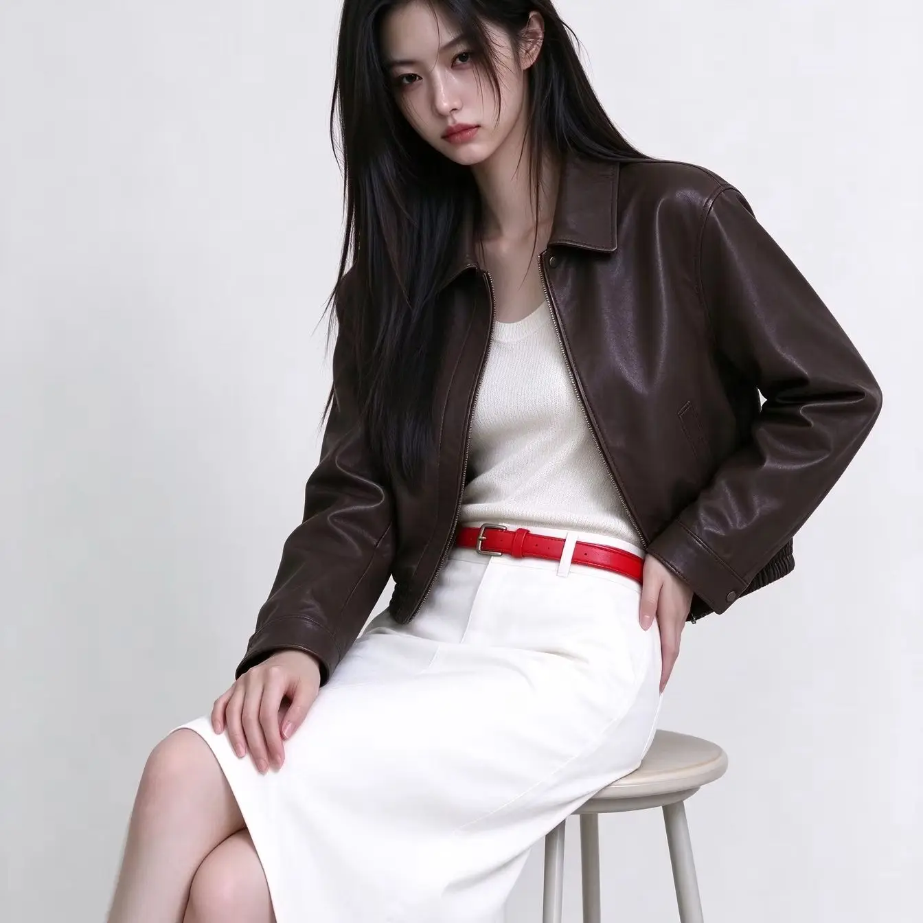 Women Genuine Leather Skinny Belt Square Retro Buckle Thin Waist Dress Belt for Jeans Pants Ladies Office Vintage Versatile