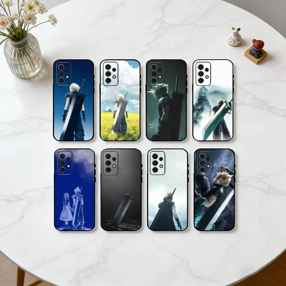 C-Cloud Strife FF7 Character  Phone Case For Samsung S25,S24,S21,S22,S23,S30,Ultra,S20,Plus,Fe,Soft Silicone Black Cover