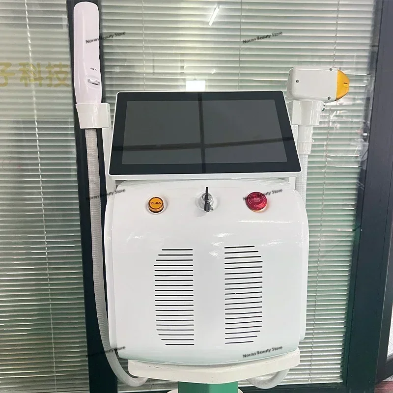 

Лазерный аппарат 2-в-1: диодный лазер 808 нм для перманентного удаления волос и портативный Q-switched Nd:YAG лазер 1064 нм/1320 нм для удаления татуировок (пикосекундный)