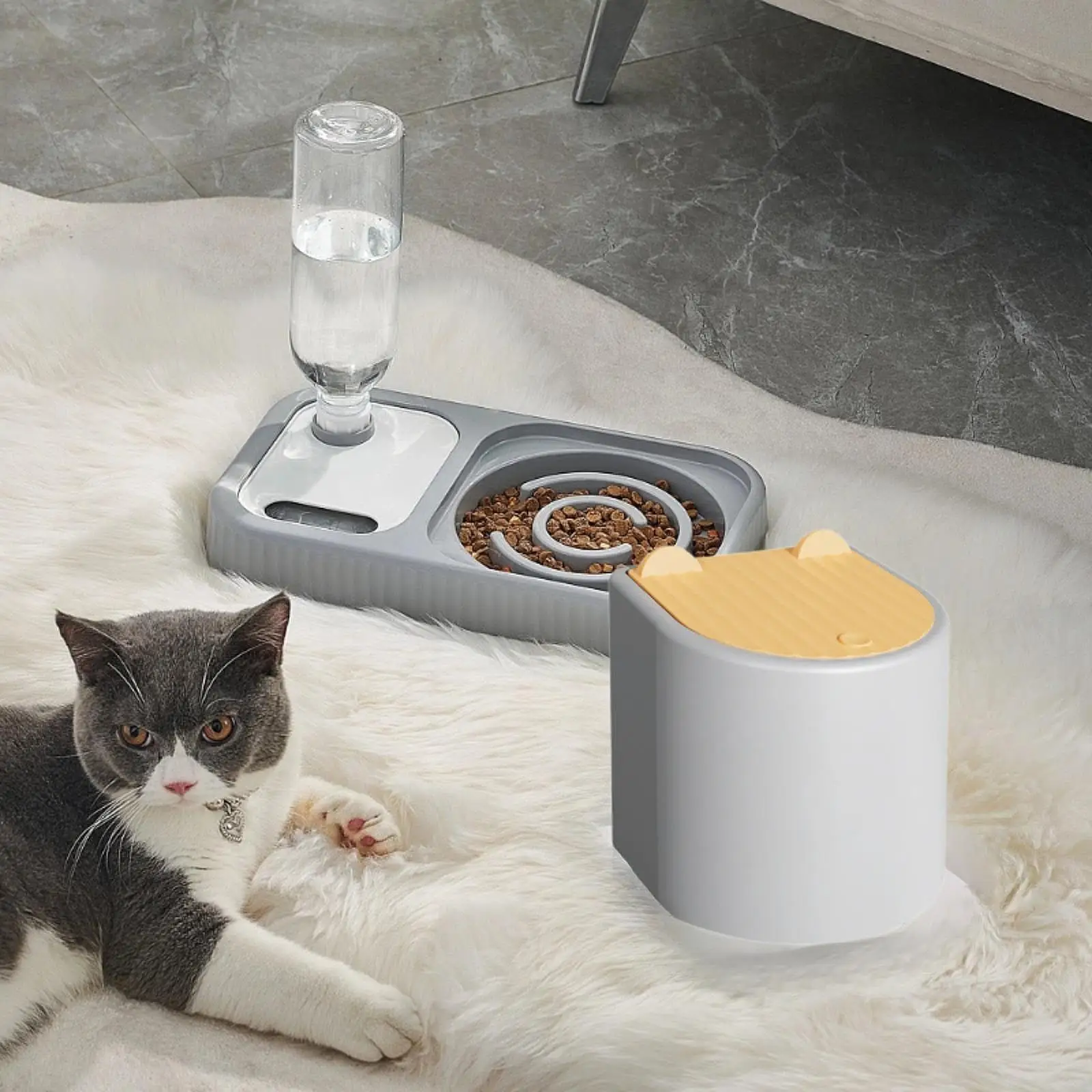 Desktop Trash Can Push Button Cat Litter Trash for Vanity Home Tabletop