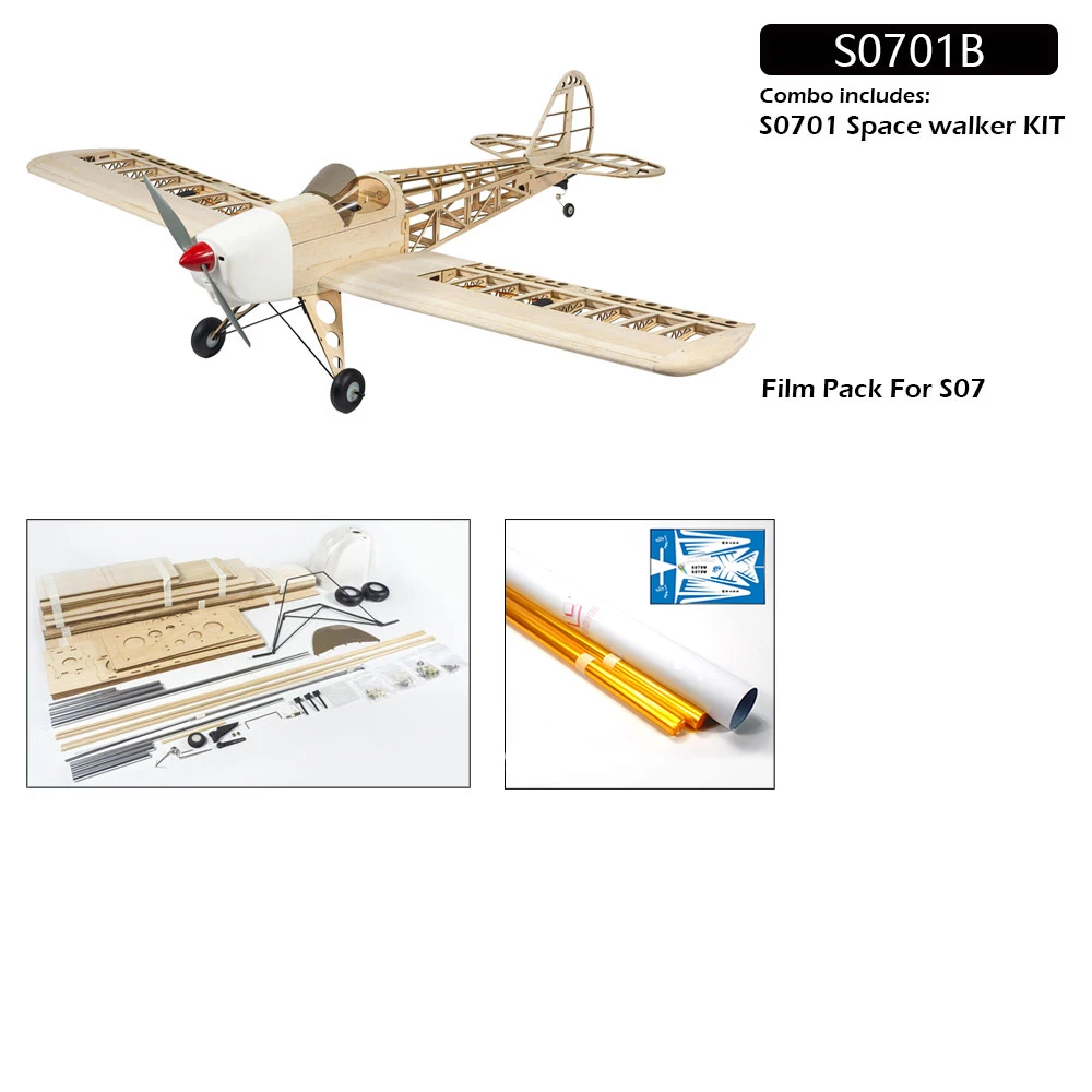 DW Hobby 1.6M Space Walker Bausatz – 63 Zoll 1:5 Maßstab Balsa Elektro-/Benzin-RC-Flugzeug S07 – Detail 28