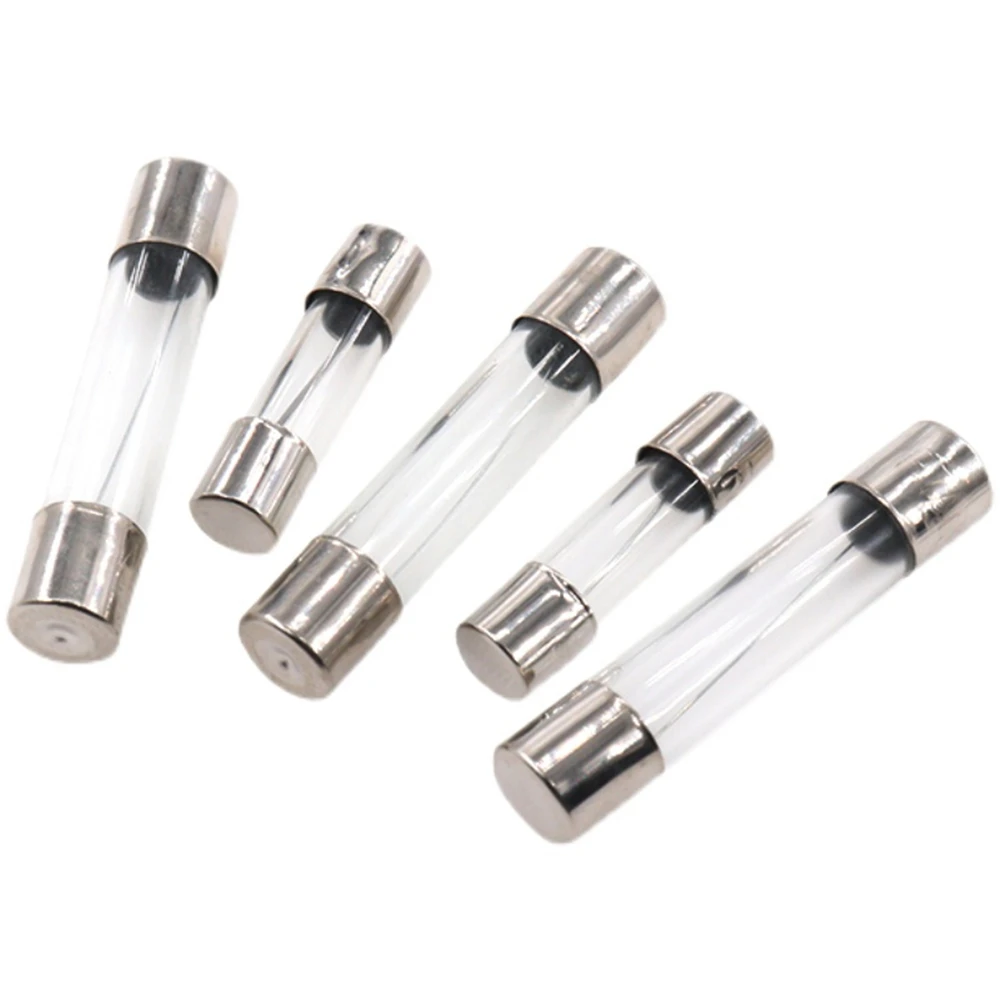 10pcs/lot Glass Fuse 5*20mm 6*30mm Fast Blow Glass Tube Fuses 5x20 6x30mm 250V 0.5 1 2 3 4 5 6 8 10 15 20 25 30 A AMP Fuse