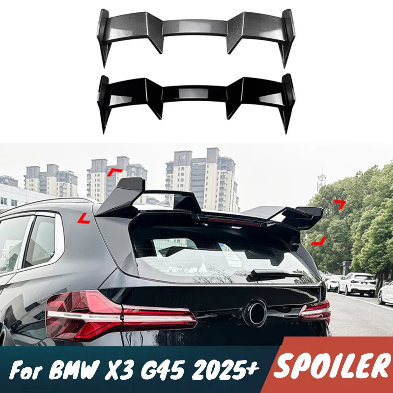 

For BMW X3 G45 2025+ Car Rear Trunk Lid Roof Spoiler Wings Black Carbon Car Body Kit Exterior Tuning Accessories