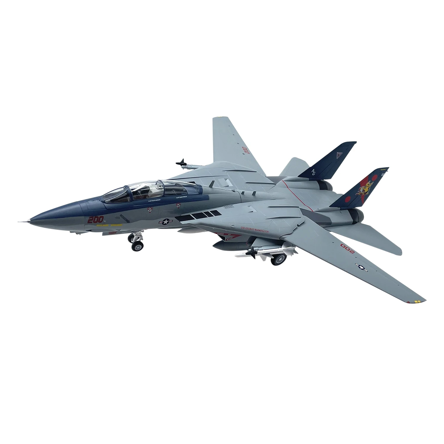 

American F-14B Militarized Combat Fighter Aircraft Plastic Model 1:72 Scale Toy Gift Collection Simulation Display Decoration