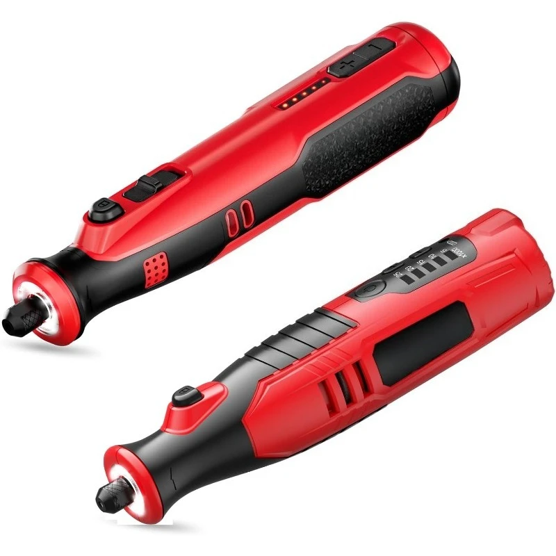 

2 шт. беспроводного вращающегося инструмента 8 В, 4 передних светодиодных фонаря, 5 скоростей, 120 шт. аксессуары для вращающихся инструментов для резьбы, гравировки,